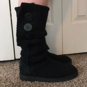 Black Knit Ugg Boots